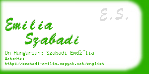 emilia szabadi business card